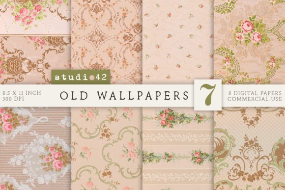 Download Antique Wallpaper Printables V7 - Paper Collection
