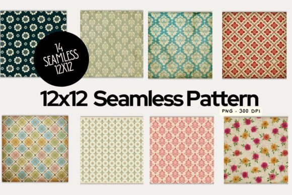 Download 12x12 Vintage Seamless Pattern Paper - Paper Collection