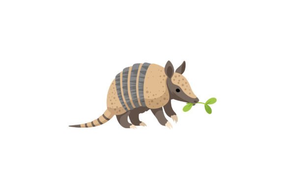 Download Armadillo Carrying Green Leaf in Mouth V - Green leaf Collection