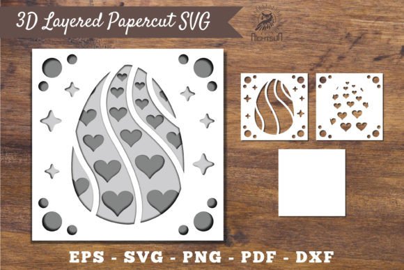 Download 3D Easter Egg Layered Papercut SVG 4 - Paper Collection