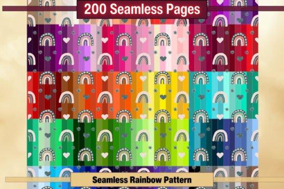 Download Seamless Rainbow Pattern Papers Pack - Paper Collection