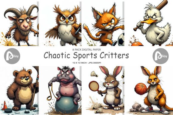 Download Digital Paper Sports Chaos Critters - Paper Collection