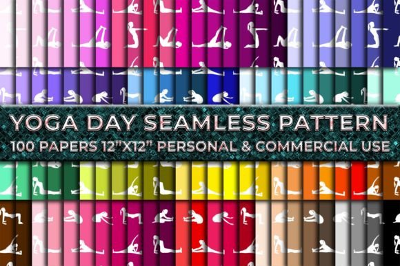 Download Yoga Day 100 Colorful Digital Paper - Paper Collection