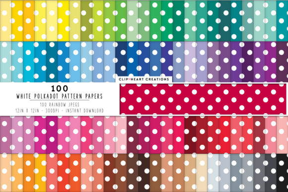 Download 100 Polka Dot Pattern Digital Paper Pack - Paper Collection