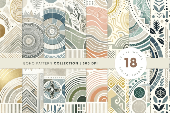 Download Boho Background Digital Paper - Paper Collection