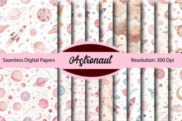 Download Astronaut Seamless Digital Paper - Paper Collection