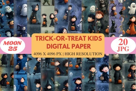 Download Trick-or-Treat Kids Digital Paper - Paper Collection