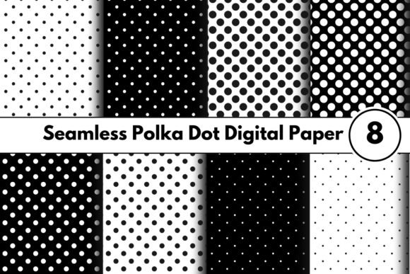 Download Black and White Polka Dot Digital Paper - Paper Collection