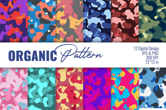 Download Colorful Digital Paper Organic Pattern - Paper Collection