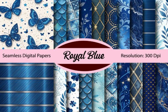 Download Royal Blue Seamless Digital Paper - Paper Collection