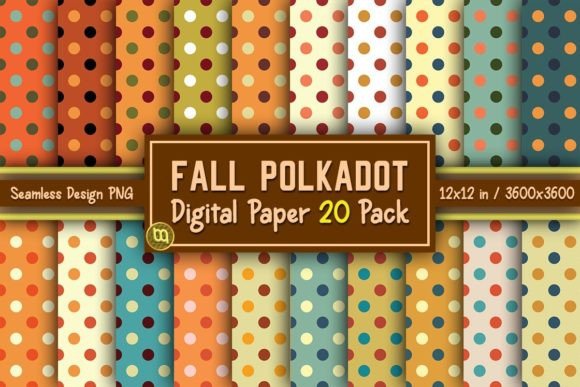 Download Fall Polkadot Thanksgiving Paper 20 Pack - Paper Collection