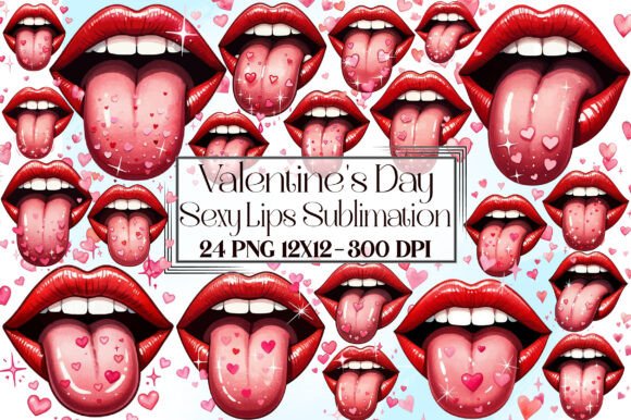 Download Sexy Lips Valentine Sublimation - Valentine Collection