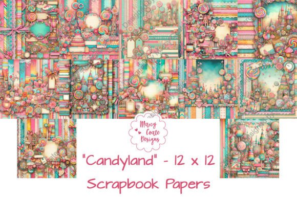 Download Candyland 12x12 Inch Scrapbook Papers - Paper Collection