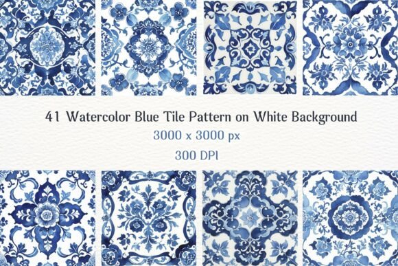 Download 41JPG BLUE TILE on WHITE BACKGROUND - White background Collection