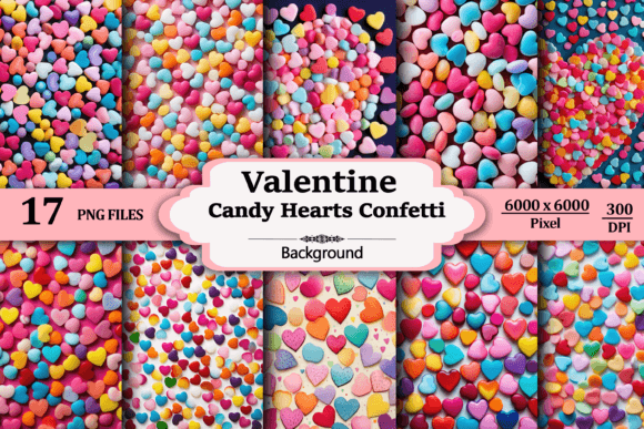 Download Valentine Candy Hearts Confetti - Valentine Collection