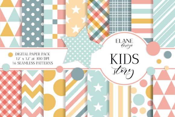 Download Kids Digital Paper, Nursery Designs - Paper Collection