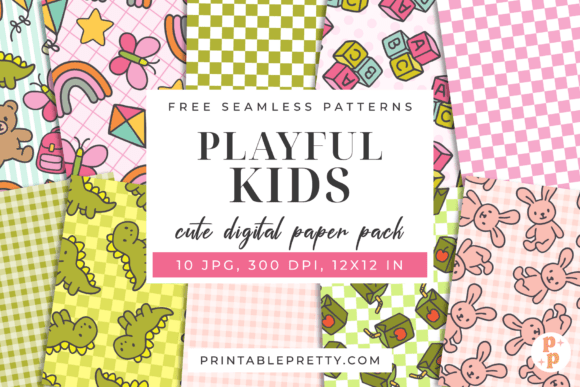 Download Free Kids Digital Paper Pack - Paper Collection