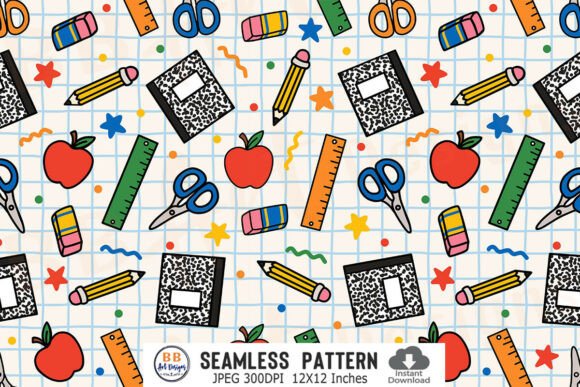Download Back to School Seamless Pattern Paper - Paper Collection