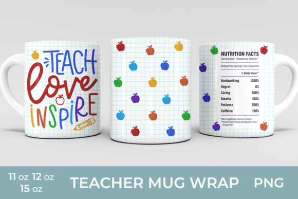 Download Teacher Sublimation Mug Wrap 11 Oz 15 Oz - Premium Resources