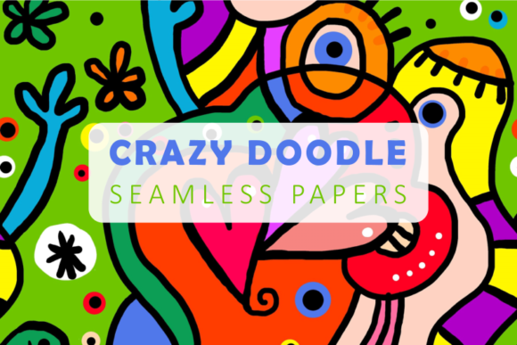 Download Seamless Crazy Hand Drawn Doodle Papers - Paper Collection