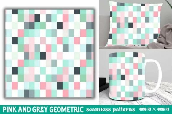 Download Pink and Grey Geometric Digital Paper - Paper Collection