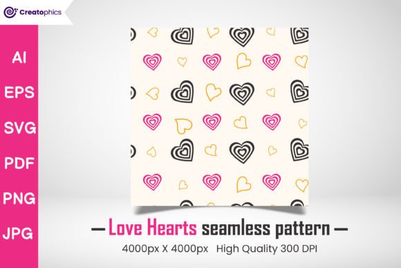 Download Love Hearts Seamless Digital Paper Free - Paper Collection