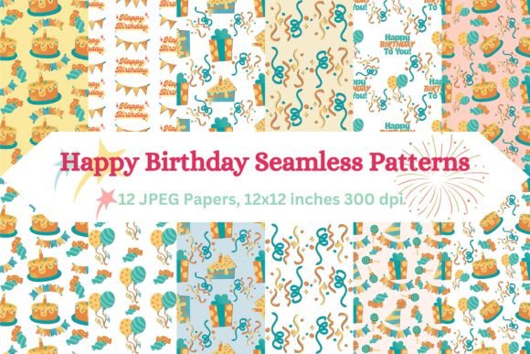 Download Birthday Bonanza: Colorful Digital Paper - Paper Collection