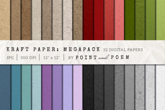 Download Kraft Colorful Digital Paper Megapack - Paper Collection