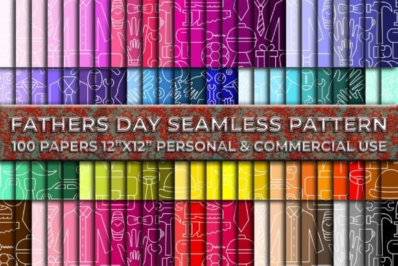 Download Fathers Day 100 Colorful Digital Paper - Paper Collection