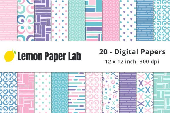 Download Pastel Geometric Digital Papers - Paper Collection