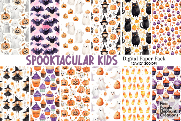 Download Kids Halloween Digital Paper - Paper Collection