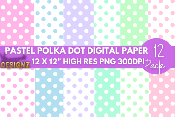 Download Pastel Polka Dots Digital Papers - Paper Collection