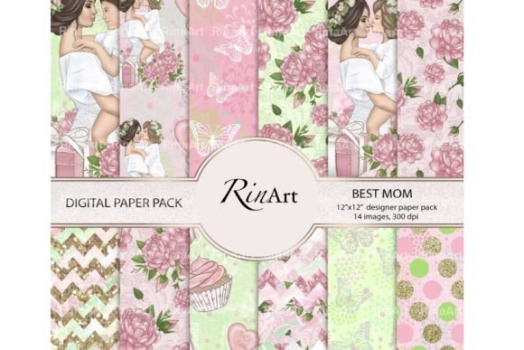 Download Mother's Day Digital Paper, Pattern Jpeg - Paper Collection