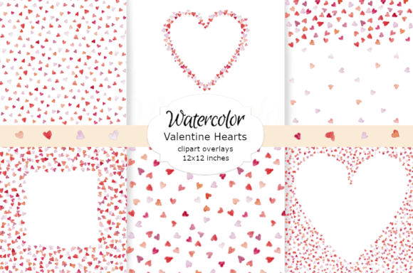 Download Watercolor 12x12 Inches Valentines Heart - Valentine Collection