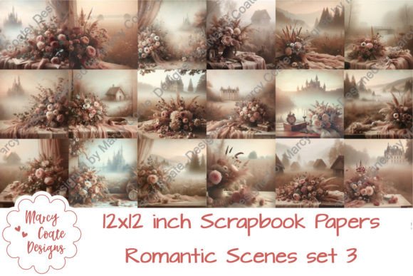 Download Set 3 Romantic Scenes 12x12 Inch Papers - Paper Collection