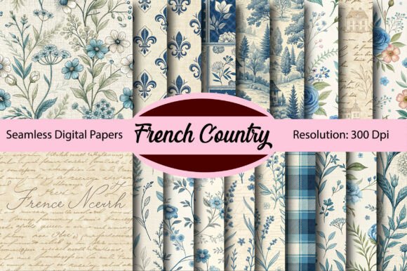 Download French Country Seamless Digital Paper - Paper Collection