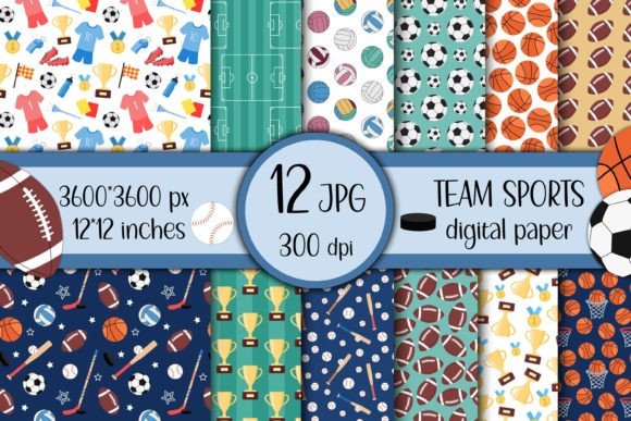 Download Team Sports Digital Paper | JPG - Paper Collection